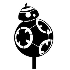 Large Hand Crafted Acrylic BB8 Cake Topper